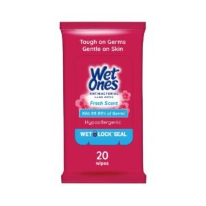 Wet Ones Antibacterial Hand Wipes, Fresh Scent, 20 Ct Travel Pack